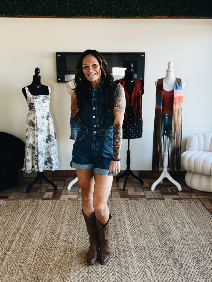 The Westline Denim Romper