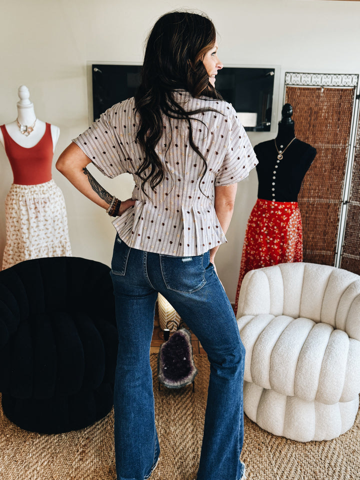 The Grounded Texture Button Top