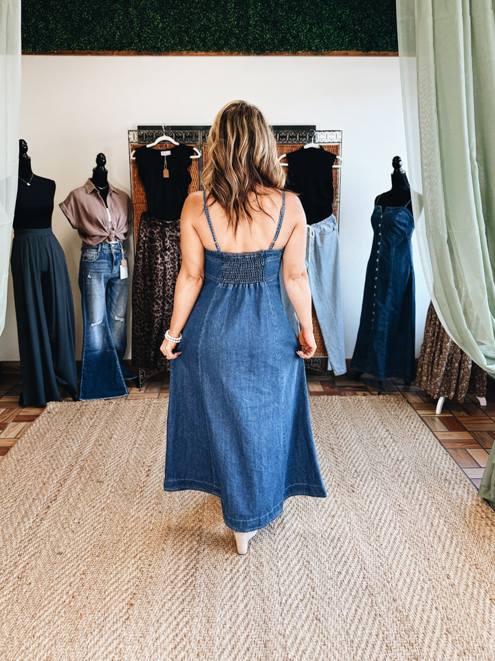 Blue Haven Denim Midi Dress