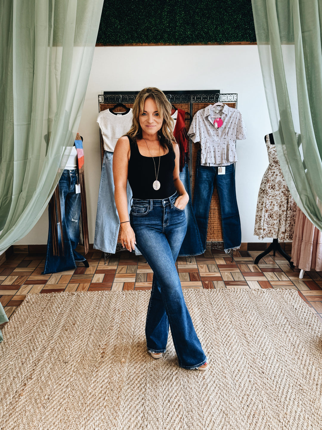 The Form &amp; Flow High-Rise Flare Jean