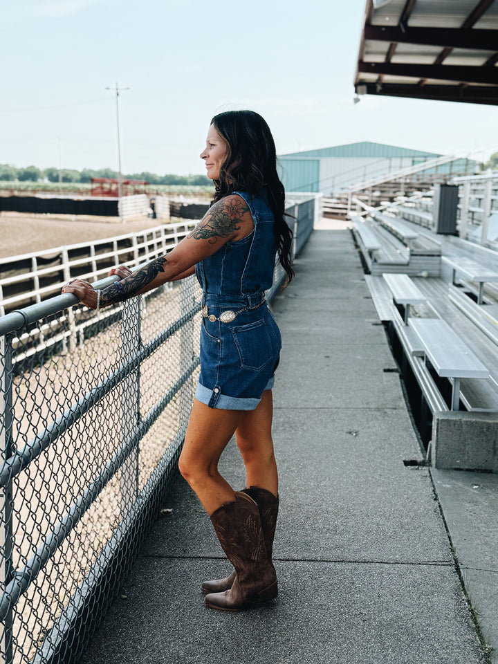 The Westline Denim Romper