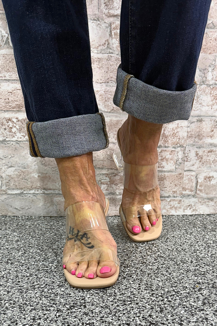 The Clear Path-Transparent Strap Heel