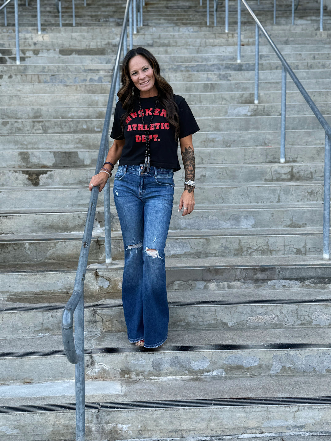 Red Zone Crop Tee