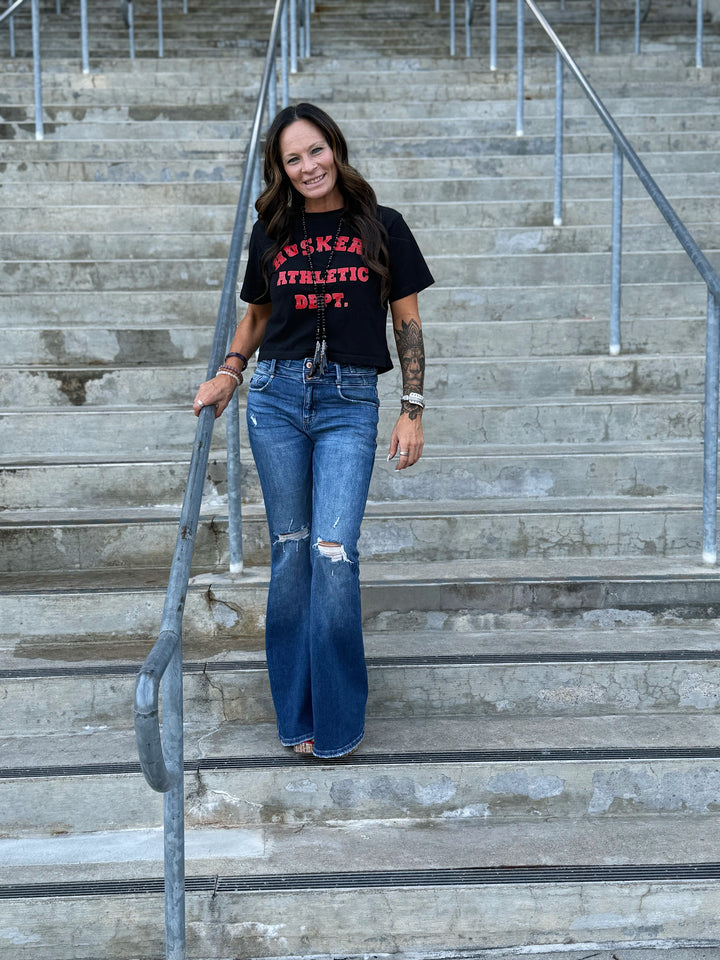 Red Zone Crop Tee