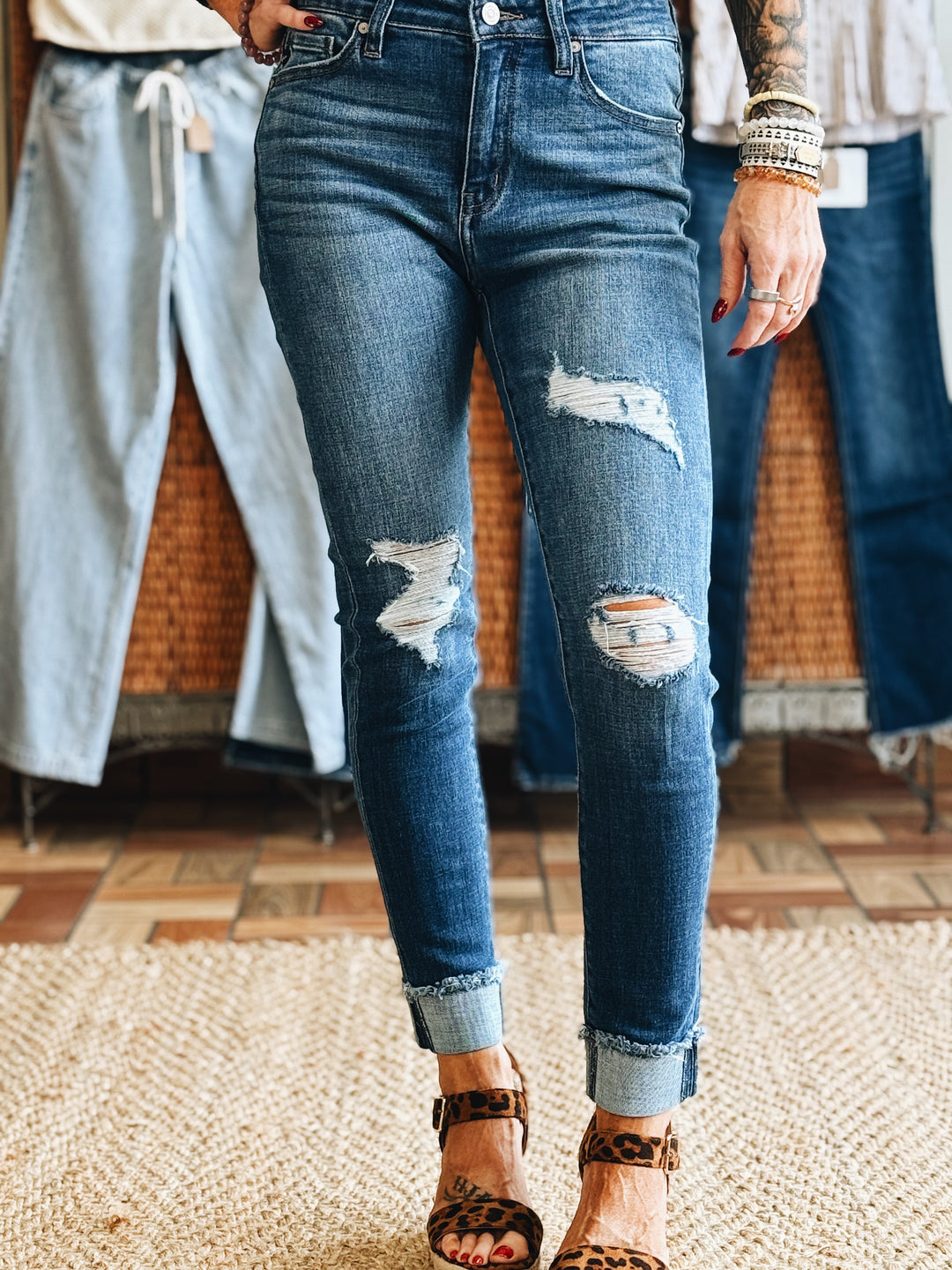 The Fray Forward – Light Wash Mid-Rise Ripped Jean