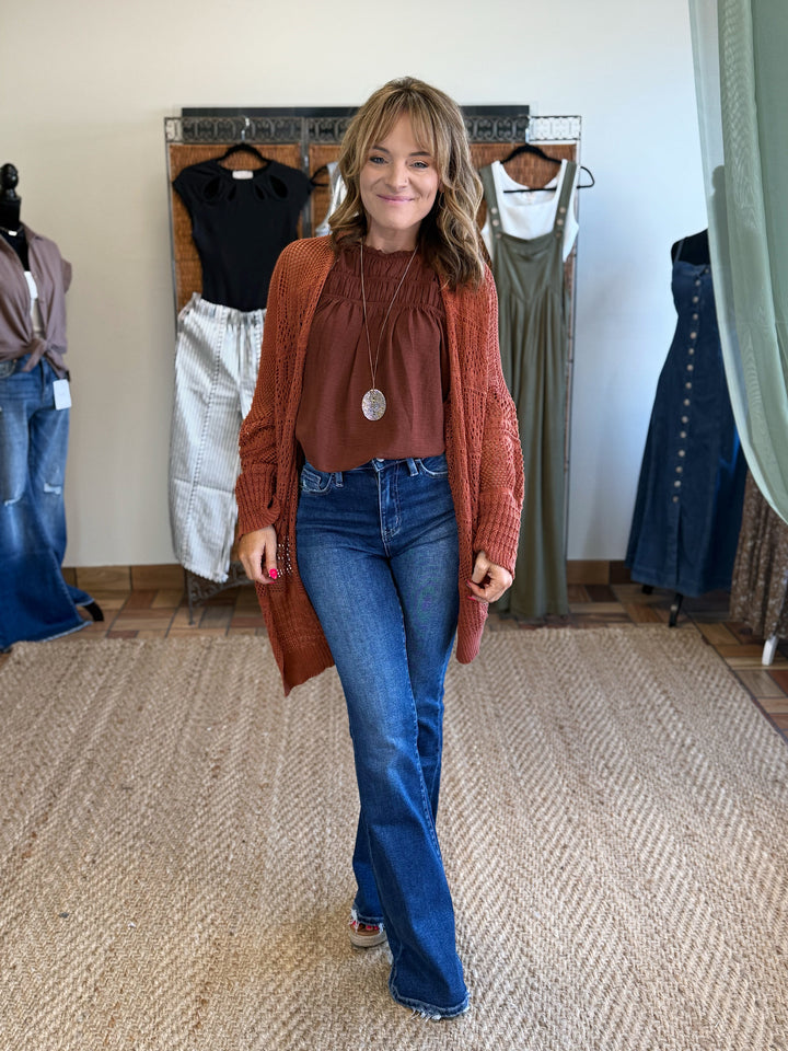 Autumn Ease Blouse - Brown