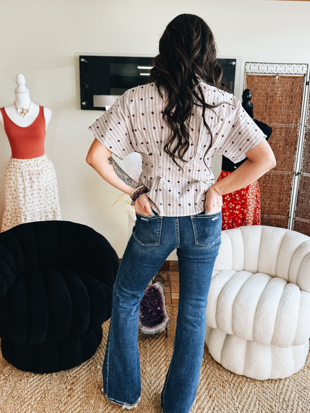 The Grounded Texture Button Top