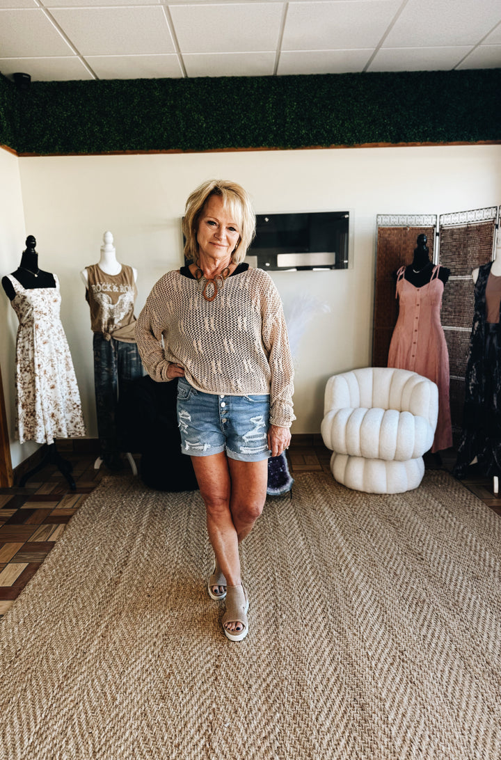 The Undercover Stripe Denim Shorts