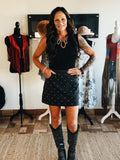 Onyx Stud Grid Skirt
