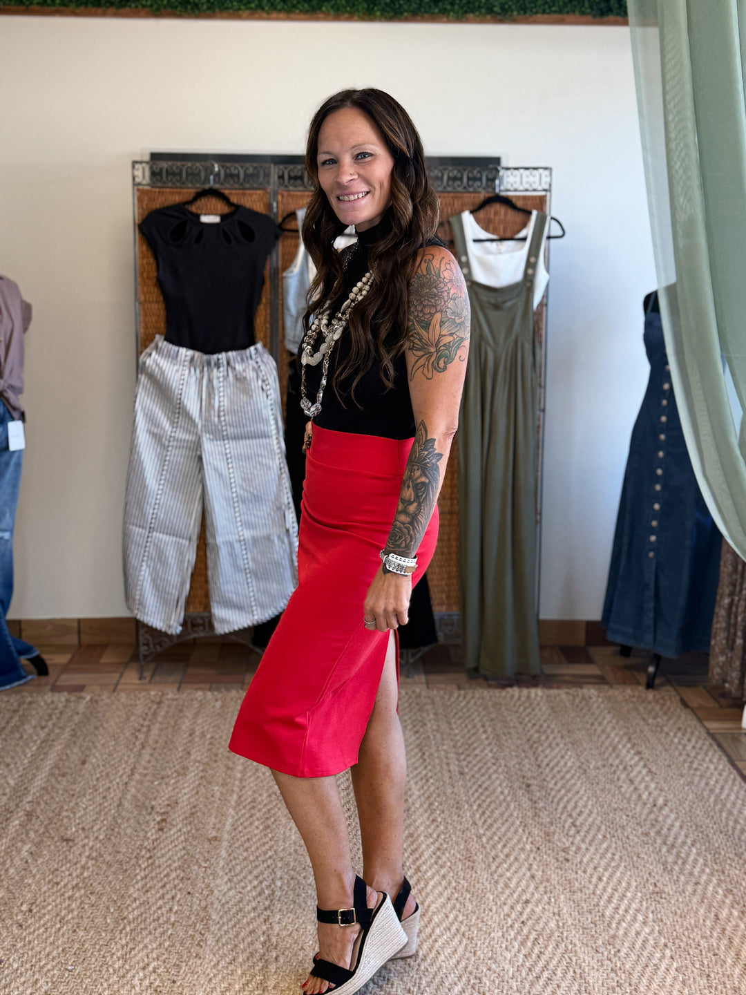 Make Your Move Midi Skirt