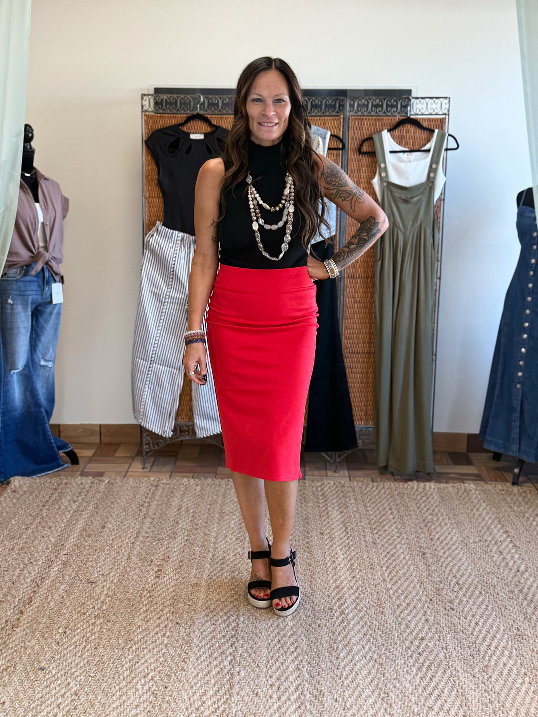 Make Your Move Midi Skirt