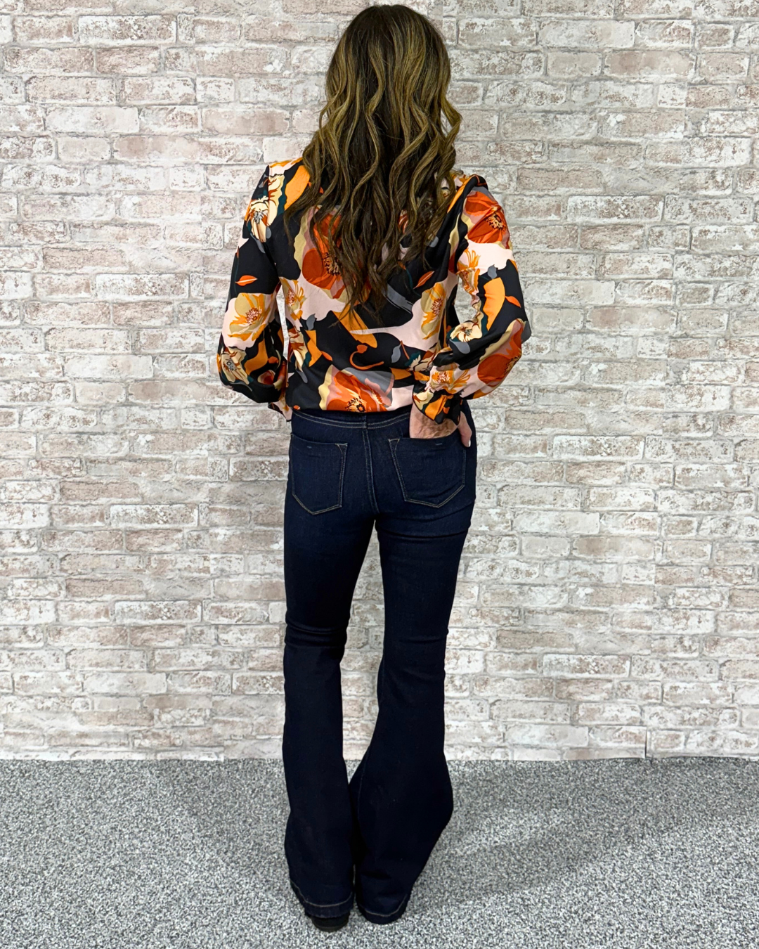 The Power Petal – High-Neck Floral Blouse