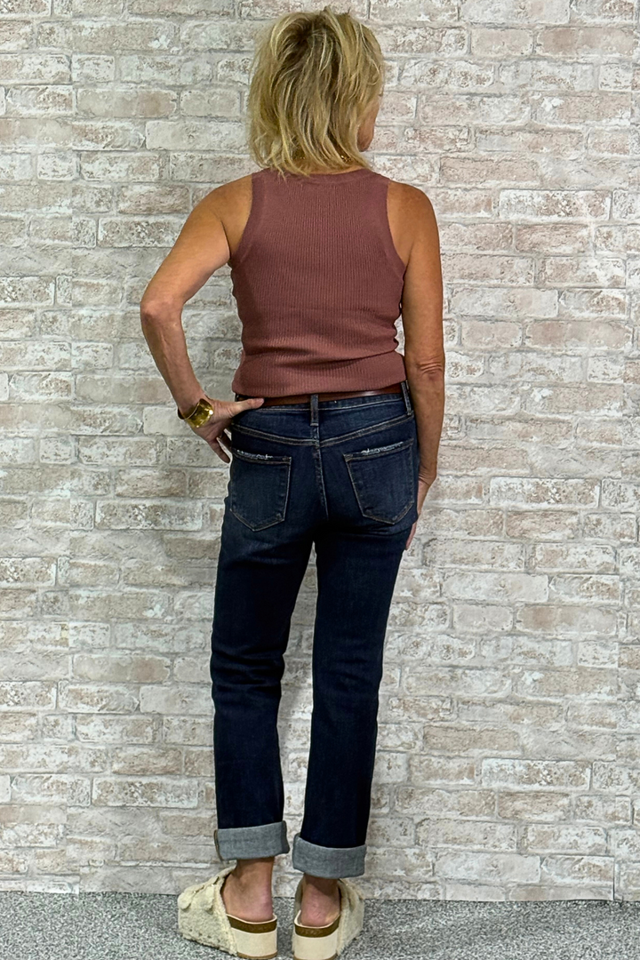 The Soothed One-Dusty Rose Ribbed Tank